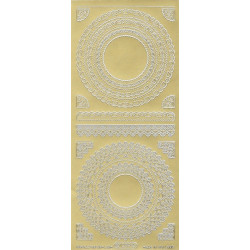 Kontury Rámečky kruhy zlato