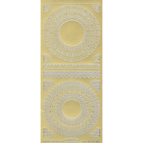 Kontury Rámečky kruhy zlato