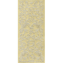 Kontury Spirálky s listy zlato