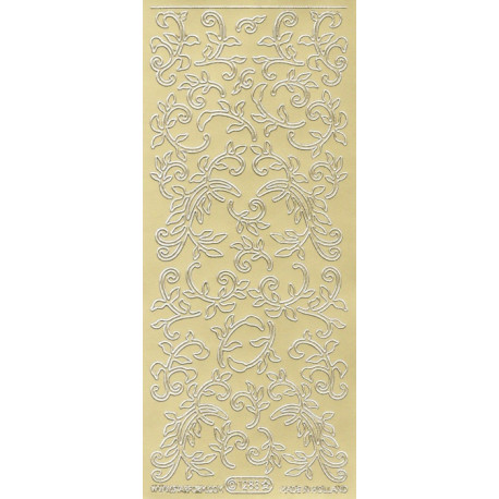 Kontury Spirálky s listy zlato