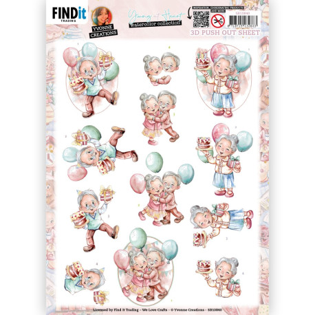 Papírové výřezy A4 - Mladý srdcem, párty (FI)