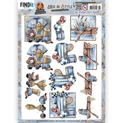 Papírové výřezy A4 - Pánský styl, sport (FI)