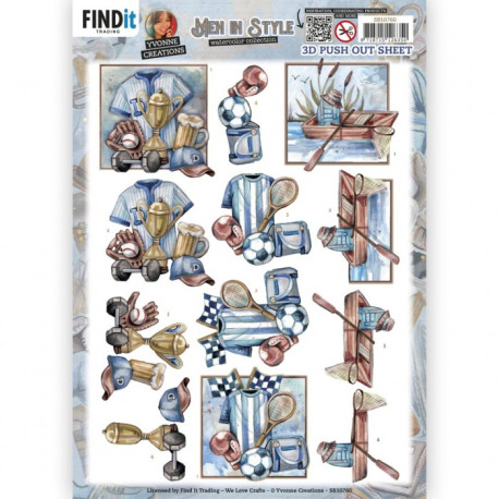 Papírové výřezy A4 - Pánský styl, sport (FI)