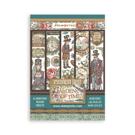 Sada Washi papírů A5 Gardens of Time (Stamperia)