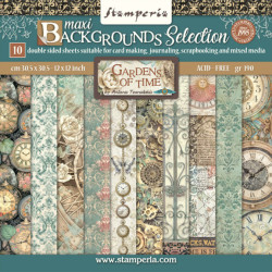 Sada papírů 30,5x30,5 190g Gardens of Time, na pozadí (SBBL186)