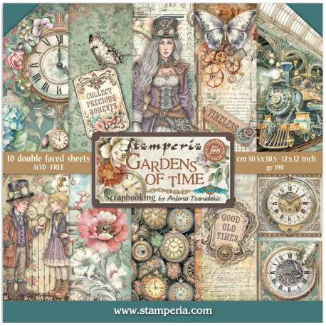 Sada papírů 30,5x30,5 190g Gardens of Time (SBBL185)