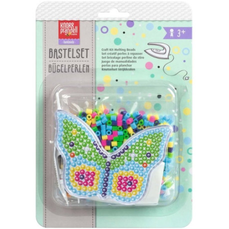 Sada zažehlovací korálky a podložka - motýl