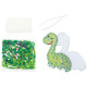 Sada zažehlovací korálky a podložka - dinosaurus