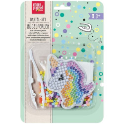 Sada zažehlovací korálky a podložka - jednorožec