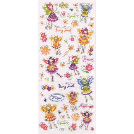 Samolepky 10x23cm - květinové víly