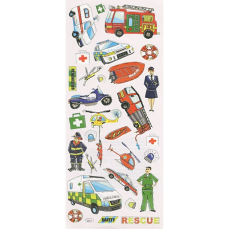 Samolepky 10x23cm - záchranáři