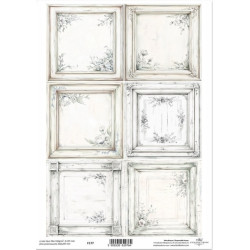 Průhledná fólie A4, Květiny ve stylu shabby chic, rámečky (ITD)