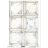 Průhledná fólie A4, Květiny ve stylu shabby chic, rámečky (ITD)