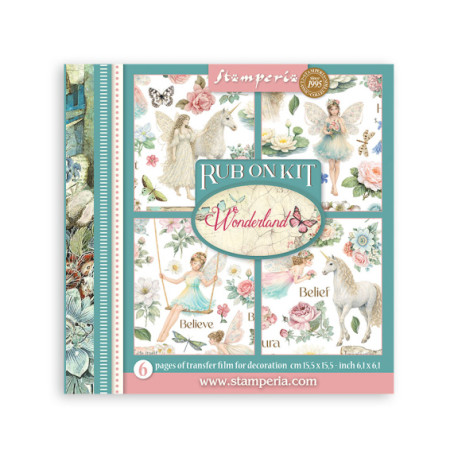 Transfer Stamperia 15,5x15,5cm - Wonderland (DFLRBX15)
