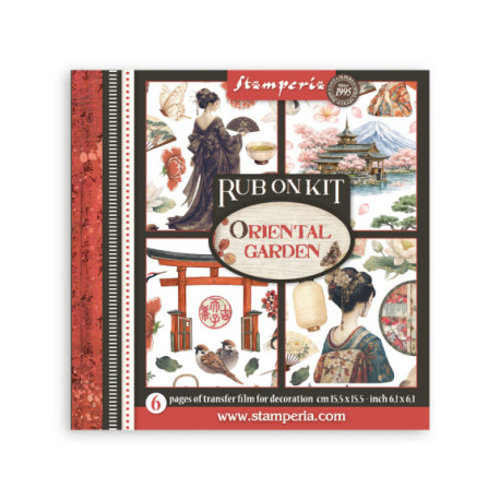 Transfer Stamperia 15,5x15,5cm - Oriental Garden (DFLRBX19)