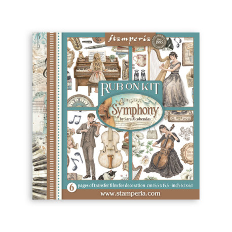 Transfer Stamperia 15,5x15,5cm - Symphony (DFLRBX16)