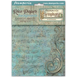 Sada rýžových papírů A6 Symphony, na pozadí