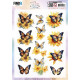 Papírové výřezy A4 - Půvab bobulí, žluté třepotání, žlutí motýli (FI)