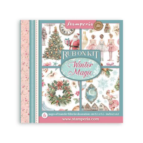 Transfer Stamperia 15,5x15,5cm - Winter Magic (DFLRBX18)