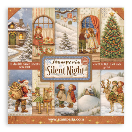 Sada papírů 20,3x20,3 190g Silent Night (SBBS148)