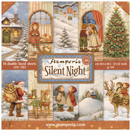 Sada papírů 30,5x30,5 190g Silent Night (SBBL192)