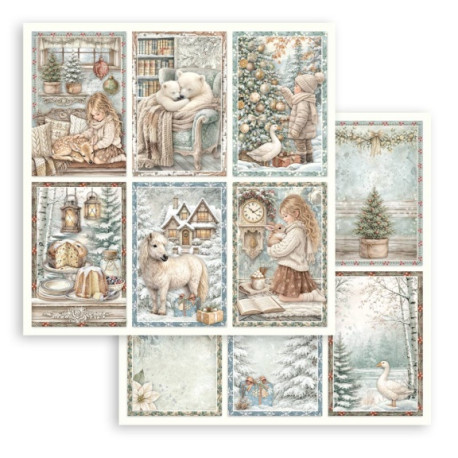 White Christmas, 6 obrázků 30,5x30,5 scrapbook