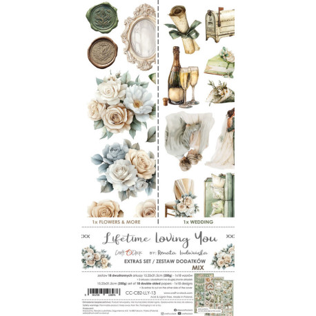 Lifetime Loving You Extras Set Mix - sada k vystřihování (Craft O'Clock)