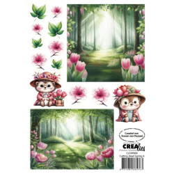 Papír k vystřihování A4 - Spring A (Crealies)