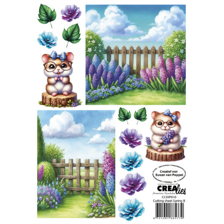 Papír k vystřihování A4 - Spring B (Crealies)
