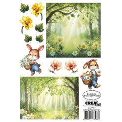 Papír k vystřihování A4 - Spring C (Crealies)