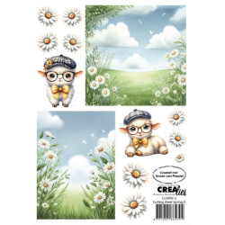 Papír k vystřihování A4 - Spring D (Crealies)