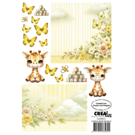 Papír k vystřihování A4 - Spring G (Crealies)