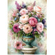 Papír rýžový A4 Shabby chic, kytice ve váze