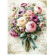 Papír rýžový A4 Shabby chic, barevná kytice