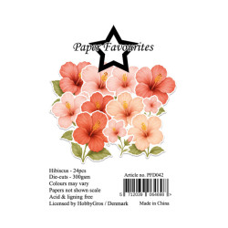 Sada papírových výseků Hibiscus 24ks (PF)