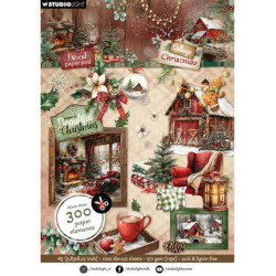 3D blok s výseky A5 - Paper Elements Cottage Christmas no. 485 (SL)