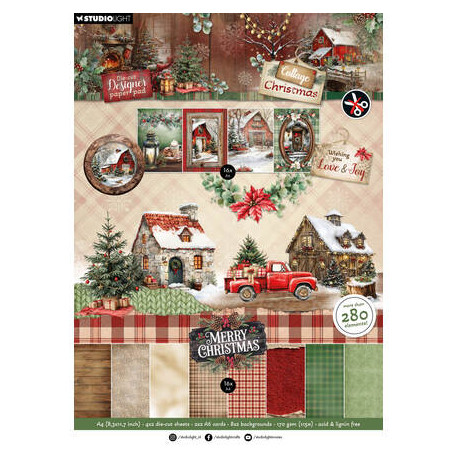 Sada papírů a výseků A4 Cottage Christmas no. 483 (SL)