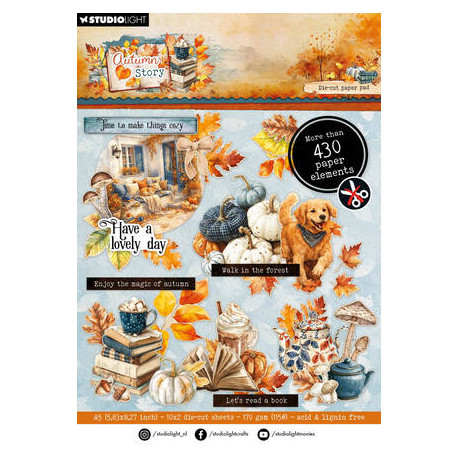 3D blok s výseky A5 - Paper Elements Autumn Story no. 499 (SL)