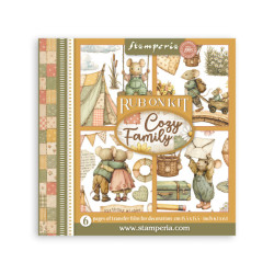 Transfer Stamperia 15,5x15,5cm - Cozy Family (DFLRBX25)