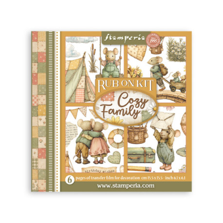 Transfer Stamperia 15,5x15,5cm - Cozy Family (DFLRBX25)
