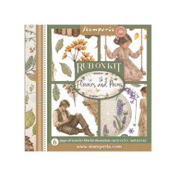 Transfer Stamperia 15,5x15,5cm - Flowers and Poems (DFLRBX24)