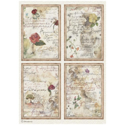 Papír rýžový A4 Flowers and Poems, 4 obrázky