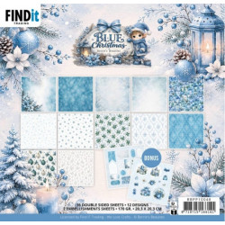 Sada papírů 20x20 Blue Christmas (FI)