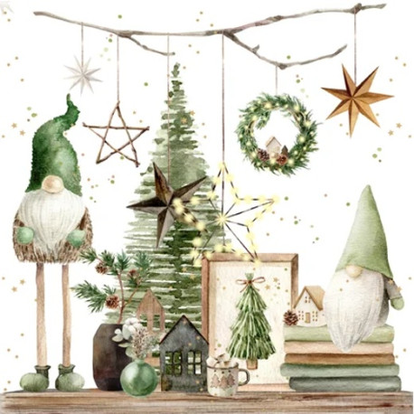 Přírodní vánoční dekorace 33x33