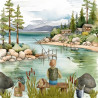 Rybaření u jezera 33x33