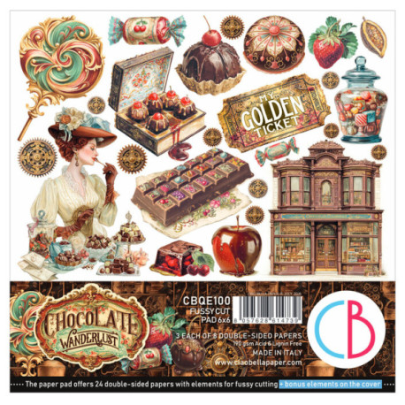 Sada papírů 15x15 The Chocolate Factory (Ciao Bella)