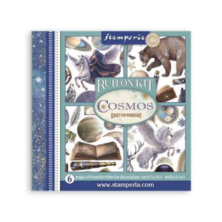 Transfer Stamperia 15,5x15,5cm - Cosmos (DFLRBX22)
