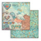 Sada papírů 20,3x20,3 190g Furry Friends 2, na pozadí (SBBS151)