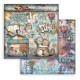 Sada papírů 20,3x20,3 190g Furry Friends 2 (SBBS150)