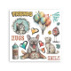Transfer Stamperia 15,5x15,5cm - Furry Friends 2 (DFLRBX26)